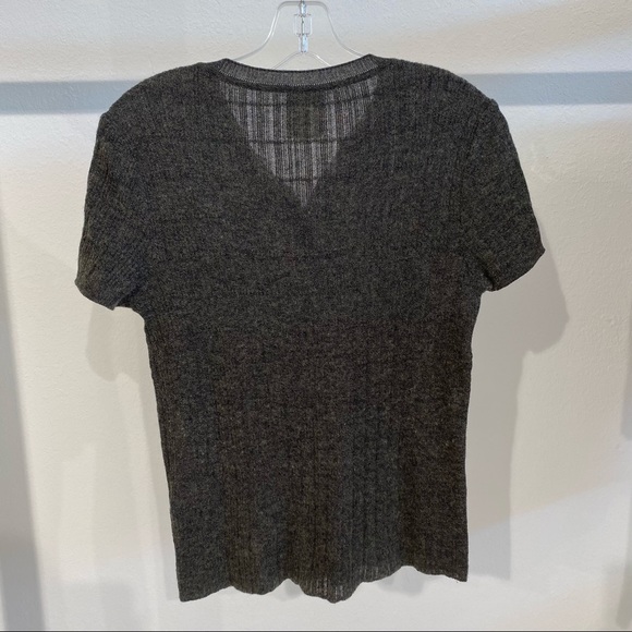 Authentic Chanel Grey Button Down Knit Top - Picture 6 of 9